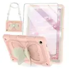 for Samsung Galaxy Tab A9 Plus Case 11 Inch 2023 with Screen Protector, Pink