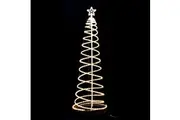 LED 185cm Spiral Rope Light Christmas Tree Star Motif Warm White
