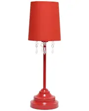 Lalia Home 17.25in Contemporary Crystal Droplet Table Lamp