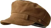 [YM YOUMU] Women Newsboy Cap Faux Suede Beret Hat Adjustable Casual