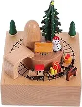 FOYTOKI Box Vintage Decor Home Decor Wooden Christmas Tree Wooden Rotating Car Valentine's Day Snow Globe Vintage Trinkets Theater Room Decor and Accessories Music Decor Iron