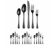 20 in 1 Stainless Steel Cutlery Steak Cutlery Set - Black