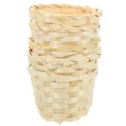 5 Pcs Mini Woven Basket Picnic Flower Baskets Outdoor Child Girl
