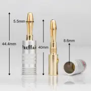 8xDual Screw Audio Gold Plated Speaker Cable Wire Connector 4mm Banana Plug Jack