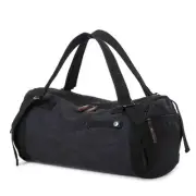Outdoor Travel Double Strap Canvas Backpack Duffel Bag Camping Bucket bag