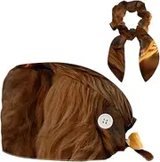 [YTYVAGT] Scrub Caps Women,Scrub Hats Suitable for Women,African Brown Lion