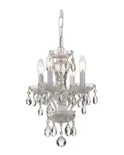 Crystorama 4-Light Traditional Crystal Mini Chandelier Swarovski Strass Crystal