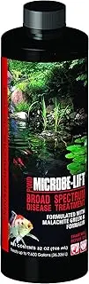 MICROBE-LIFT BSDT32 Broad Spectrum Disease Treatment for Ponds and Outdoor Water Garden, Safe for Live Koi Fish, Goldfish, Plants, and Decor, 32 Ounces