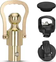 Chaoos GNXA2061 Puck System Gooseneck Hitch Ball Kit, 2-5/16 Inch Ball & Safety Chain Anchors, Fits Ford F-250/F-350/F-450 Super Duty, Chevy Silverado & GMC Sierra 2500/3500 HD, Nissan Titan XD Trucks