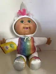 Cabbage Patch Kids Aria Unicorn Cuties White Rainbow 12" Plush Dolls CPK New