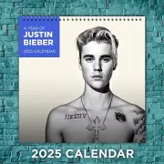 Justin Bieber Calendar 2025, Justin Bieber Celebrity 2025 Wall Calendar