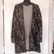 Sanctuary Cardigan XS Top Long Sleeve Sweater Women Duster Casual Soft Print NWT