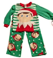 New Boys Elf on the shelf pajamas set Fleece Holiday Christmas 2 pc XS