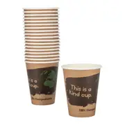 Fiesta Compostable Hot Cup Single Wall 'Kind' 12oz (Sleeve 50)