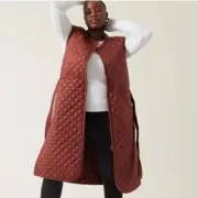 Athleta Rust Whisper Featherless Long Vest NWT