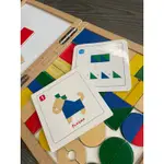 PLAYME TOYS 百變書包 兒童益智玩具 幾何磁鐵拼圖白板  二手 磁吸 認知版 顏色練習 圖形練習 木頭