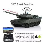 Henglong 7.0 1/16 Leopard2A6 RTR RC Tank 3889 Steel Gearbox Barrel Recoil FPV