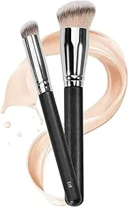 2Pcs Real Techniques Make Up Brush Set Foundation Brush and Concealer Brush for Mixing Liquid Face Creams Foundations Blushes