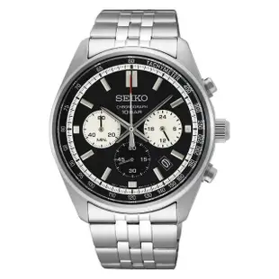 【SEIKO 精工】CS 紳士時尚三眼計時手錶-黑熊貓 41.5mm/SK027(SSB429P1/8T63-00W0D)