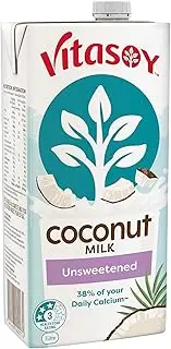 Vitasoy UHT Unsweetened Coconut Milk, 1 Litre (Pack of 12)