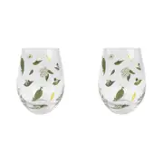2x Urban 12cm May Gibbs Wine Glass Stemless Drinking Cup Drinkware Tumbler Green