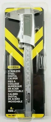 General Tools Stainless Steel 6 Inch Digital Caliper Fractional - Model No 1467