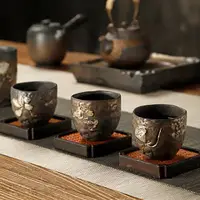 在飛比找樂天市場購物網優惠-粗陶茶具套裝家用小功夫茶具泡茶日式陶瓷茶壺茶杯辦公室禮盒復古