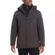Weatherproof Men's Ultra Tech Men's Jacket Removable Hood Olive Brown LARGE
