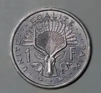 在飛比找Yahoo!奇摩拍賣優惠-外國硬幣全新吉布提1996年1法郎鋁幣硬幣23mm-948