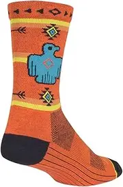 [SockGuy] Crew 6in Thunderbird Cycling/Running Socks (Thunderbird - L/XL)