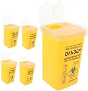 EXQUIMEUBLE 5Pcs Container for Razor Blade Disposal Safe Secure Waste Bin for Salons Homes Resistant Design for Collecting Blades