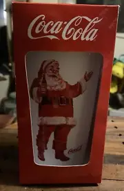 20 Oz. Coca Cola Soda Christmas Santa White Tumbler Drink Cup
