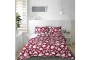 Ramesses Printed Reversible Ultrasonic Bamboo Blend Comforter Set Spring Red