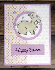 Stampin Up Happy Easter Card Making Kit Bunny ~ Makes 4 cards Embossed Freesia