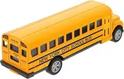 Yardwe Mini School Bus Model for Pull Back Car Educational Push and Go Vehicle for Construction Present