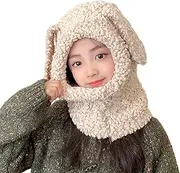 [Generic] Animal Hood Hat - Bunny Kids Hoodie Hat - Unisex Hood Hat, Warm Hat Scarf for School, Sports, Daily Wear, Walking, Travel