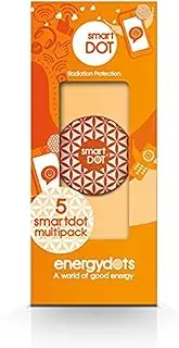 Energydots smartDOT | EMF Support for Electro-Stress from Wireless Devices – Cell Phones, Laptops, Wi-fi Routers | Orange, 5 Pack
