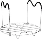 Steamer Rack Trivet with Heat Resistant Silicone Handles Compatible with Instant Pot 6 & 8 qt Accessories, Stainless Steel Steaming Rack Trivet Stand for Pressure Cooker