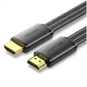 Vention ALKBH HDMI 2.1 HDMI Cable - 2m - Black Flat - Nylon braided - 8K 60Hz [ALKBH]