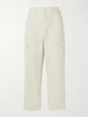 [James Perse] James Perse - Herringbone Cotton-blend Cargo Pants - Ivory - 4 4 Ivory