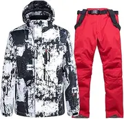 [USDBE] Thick Warm Men Women Ski Suit Skiing Snowboarding Jacket Pants Set Snow Suits