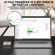 2.5" SATA USB 3.0 Clear Hard Drive Disk HDD SSD EnclosureExternal Case B5Y8