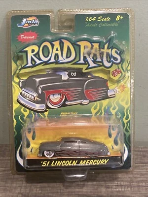 2004 JADA TOYS Road Rats '51 Lincoln Mercury 1/64 1951 Lead Sled Gray