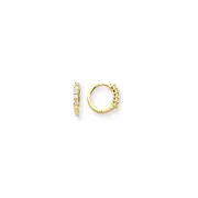 14k Yellow Gold Real Diamond hinged hoop Earringss