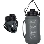 2L Collapsible Water Bottles Leak Proof Sealing Ring Silicone Foldable Travel Water Bottle Black