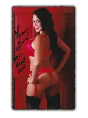 MIRIAM GONZALEZ 03/2001 PLAYBOY PLAYMATE SEXY SIGNED PHOTO (F)