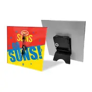 Gold Coast Suns AFL Team Mini Analogue Glass Clock - Go Suns!