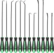 FTIHTRY 12-Piece Pick and Hook Tools Set, Pick Tool Set Car Auto Oil Seal/O-Ring Seal Gasket Pick Hooks Puller Remove, Long and Mini Pick Tool Set