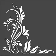 1- 5.5x5.5 inch Stencil, (NA-100) Leaf Border (6mil)