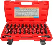 23-Piece Terminal Extractor, Wire Terminal Remover, Automotive Pin Tool, Ergonomic Grip, Quick Release Action, 43x23.7x6.5cm/16.93x9.33x2.56 Inches, for Household Devices